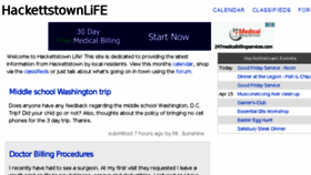 What Hackettstownlife.com website looked like in 2017 (7 years ago)