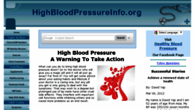 What Highbloodpressureinfo.org website looked like in 2017 (7 years ago)