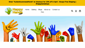 What Happyhands.toys website looked like in 2017 (7 years ago)
