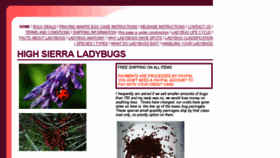 What Highsierraladybugs.com website looked like in 2017 (7 years ago)