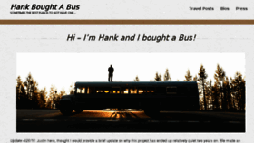 What Hankboughtabus.com website looked like in 2017 (7 years ago)
