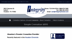 What Houstoncremation.com website looked like in 2017 (7 years ago)
