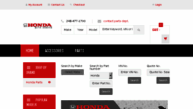 What Hondapartswebsite.com website looked like in 2017 (6 years ago)