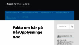 What Harupplysningen.se website looked like in 2017 (6 years ago)