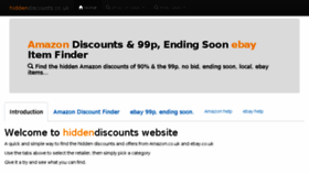 What Hiddendiscounts.co.uk website looked like in 2017 (6 years ago)