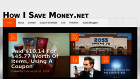 What Howisavemoney.net website looked like in 2017 (6 years ago)