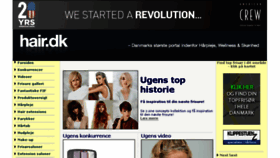 What Hair.dk website looked like in 2017 (6 years ago)