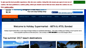 What Holidaysupermarket.com website looked like in 2017 (6 years ago)
