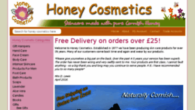 What Honeycosmetics.co.uk website looked like in 2017 (6 years ago)