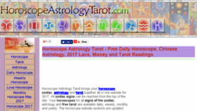 What Horoscopeastrologytarot.com website looked like in 2017 (6 years ago)