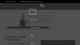 What Hendriksmarketing.com website looked like in 2017 (6 years ago)