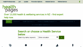 What Healthpages.co.nz website looked like in 2017 (6 years ago)