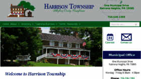 What Harrisontwp.com website looked like in 2017 (8 years ago)