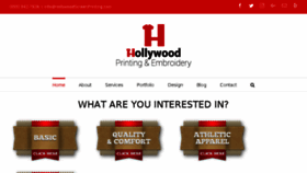 What Hollywoodscreenprinting.com website looked like in 2017 (6 years ago)