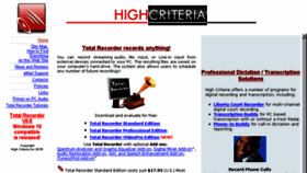 What Highcriteria.com website looked like in 2017 (6 years ago)