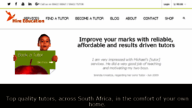 What Hireeducation.co.za website looked like in 2017 (6 years ago)