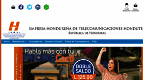What Hondutel.hn website looked like in 2017 (6 years ago)