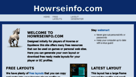 What Howrseinfo.com website looked like in 2017 (6 years ago)
