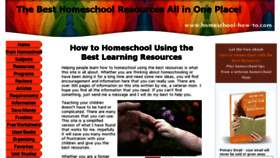 What Homeschool-how-to.com website looked like in 2017 (6 years ago)