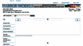 What Harbormodels.com website looked like in 2017 (6 years ago)