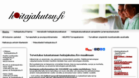 What Hoitajakutsu.fi website looked like in 2017 (6 years ago)