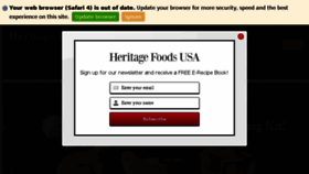 What Heritagefoods.com website looked like in 2017 (6 years ago)