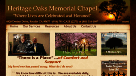 What Heritageoaksmemorialchapel.com website looked like in 2017 (8 years ago)
