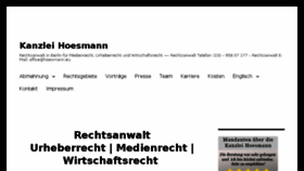 What Hoesmann.eu website looked like in 2017 (6 years ago)