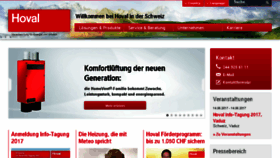 What Hoval.ch website looked like in 2017 (6 years ago)