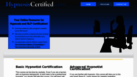 What Hypnosiscertified.com website looked like in 2017 (6 years ago)