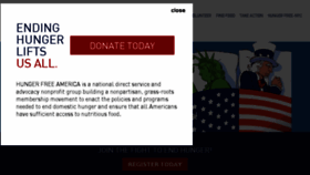 What Hungerfreeamerica.org website looked like in 2017 (6 years ago)
