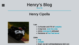 What Henrycipolla.com website looked like in 2017 (8 years ago)
