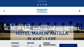 What Hotelmarlinantilla.com website looked like in 2017 (6 years ago)