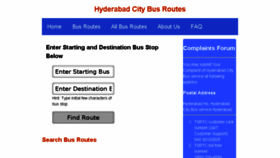 What Hyderabadcitybus.com website looked like in 2017 (6 years ago)