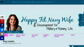 What Happyfitnavywife.com website looked like in 2017 (6 years ago)