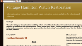 What Hamiltonchronicles.com website looked like in 2017 (6 years ago)