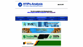 What Hyips-analysis.biz website looked like in 2017 (6 years ago)