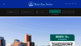 What Hoteltresanclas.com website looked like in 2017 (6 years ago)