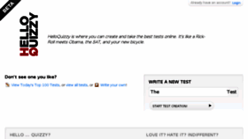 What Helloquizzy.com website looked like in 2017 (7 years ago)