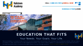 What Halstromacademy.org website looked like in 2017 (6 years ago)