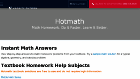 What Hotmath.com website looked like in 2017 (6 years ago)