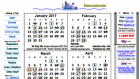 What Hamcalendar.com website looked like in 2017 (6 years ago)