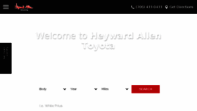 What Heywardallentoyota.com website looked like in 2017 (6 years ago)