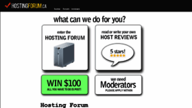 What Hostingforum.ca website looked like in 2017 (6 years ago)