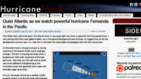 What Hurricanetrack.com website looked like in 2017 (6 years ago)