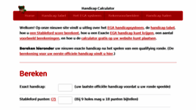 What Handicapcalculator.nl website looked like in 2017 (6 years ago)