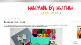 What Handmadebyheatherruwe.com website looked like in 2017 (6 years ago)