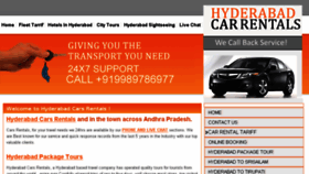 What Hyderabadcarsrentals.com website looked like in 2017 (6 years ago)