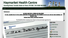 What Haymarkethealthcentre.co.uk website looked like in 2017 (6 years ago)