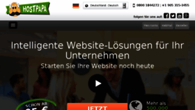 What Hostpapa.de website looked like in 2017 (6 years ago)